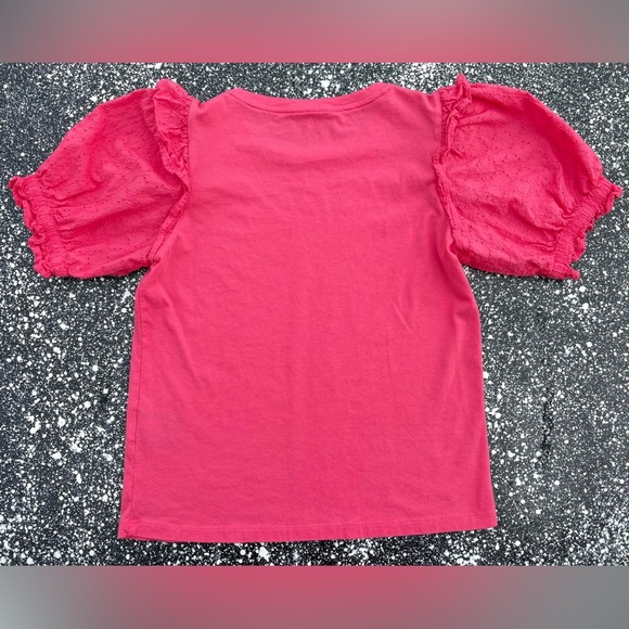 Tommy Hilfiger Puff Ruffle Sleeved Top Size Large - Picture 2 of 4